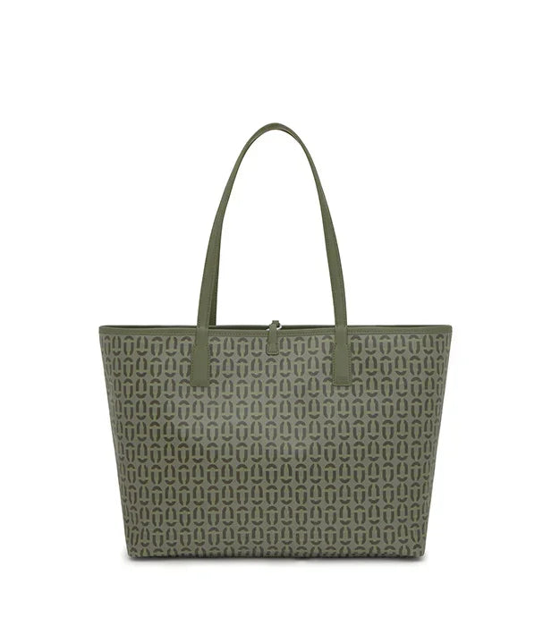 תיק יד ירוק מעוצב לנשים עם דוגמת לוגו CHOZEN, אופנה יוקרתית ביבוא קבוצת אלפא