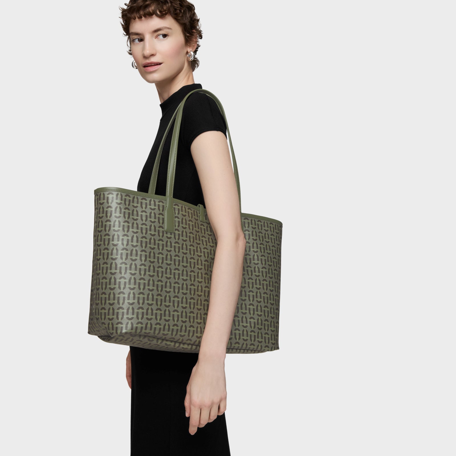 טואוס תיק כתף Manifesto Double Way בצבע חאקי