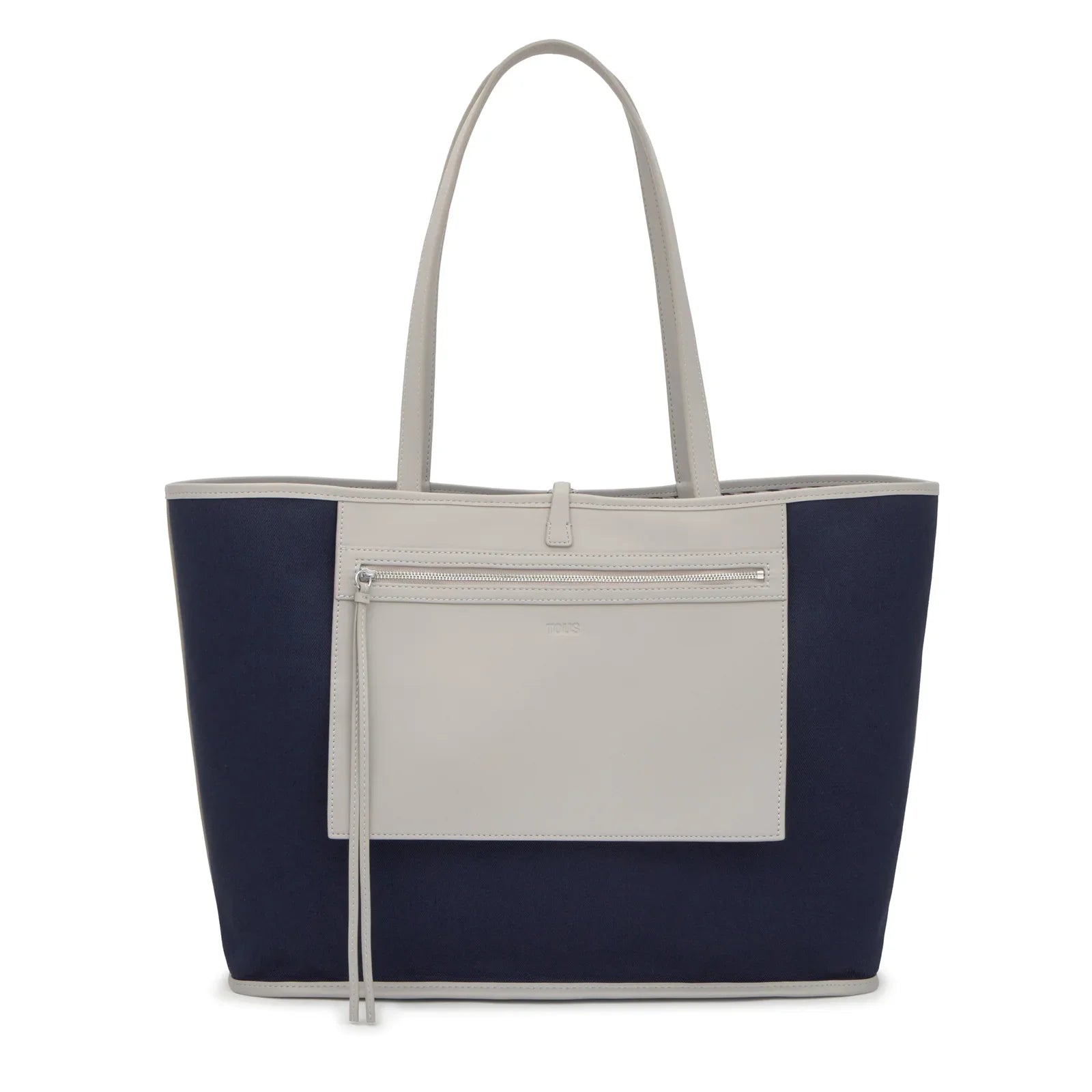 תיק יד מעוצב בצבע אפור וכחול כהה, תיק אופנה יוקרתי לנשים CHOZEN