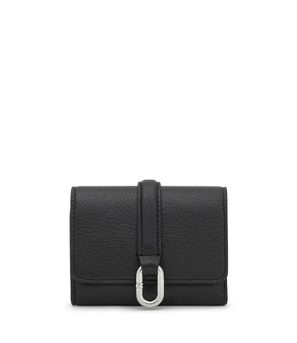 ארנק עור שחור יוקרתי עם אבזם כסוף לנשים, מותגים מובילים באתר CHOZEN