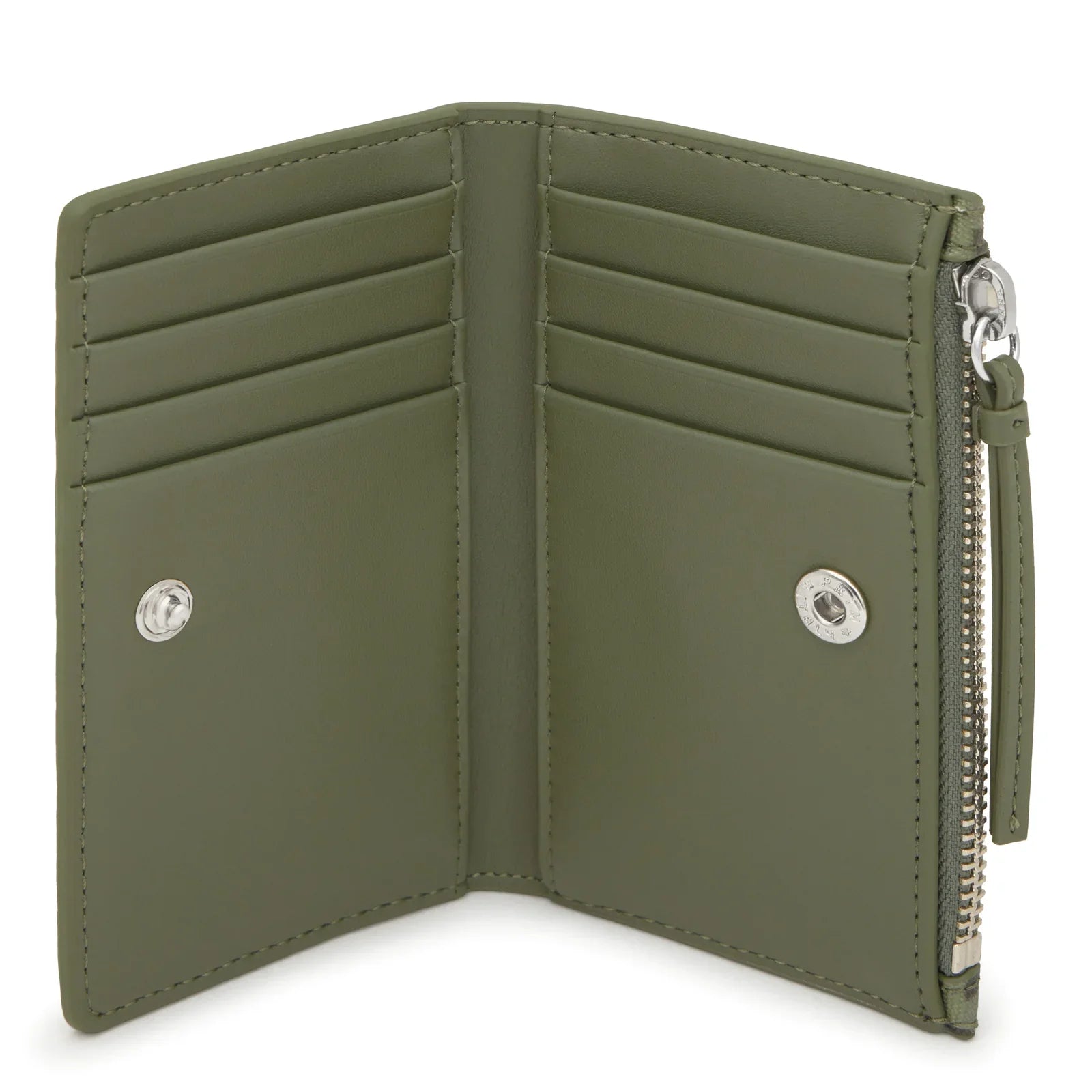 ארנק עור ירוק בעיצוב מודרני עם תאי כרטיסים ורוכסן, מבית CHOZEN מותגים מובילים