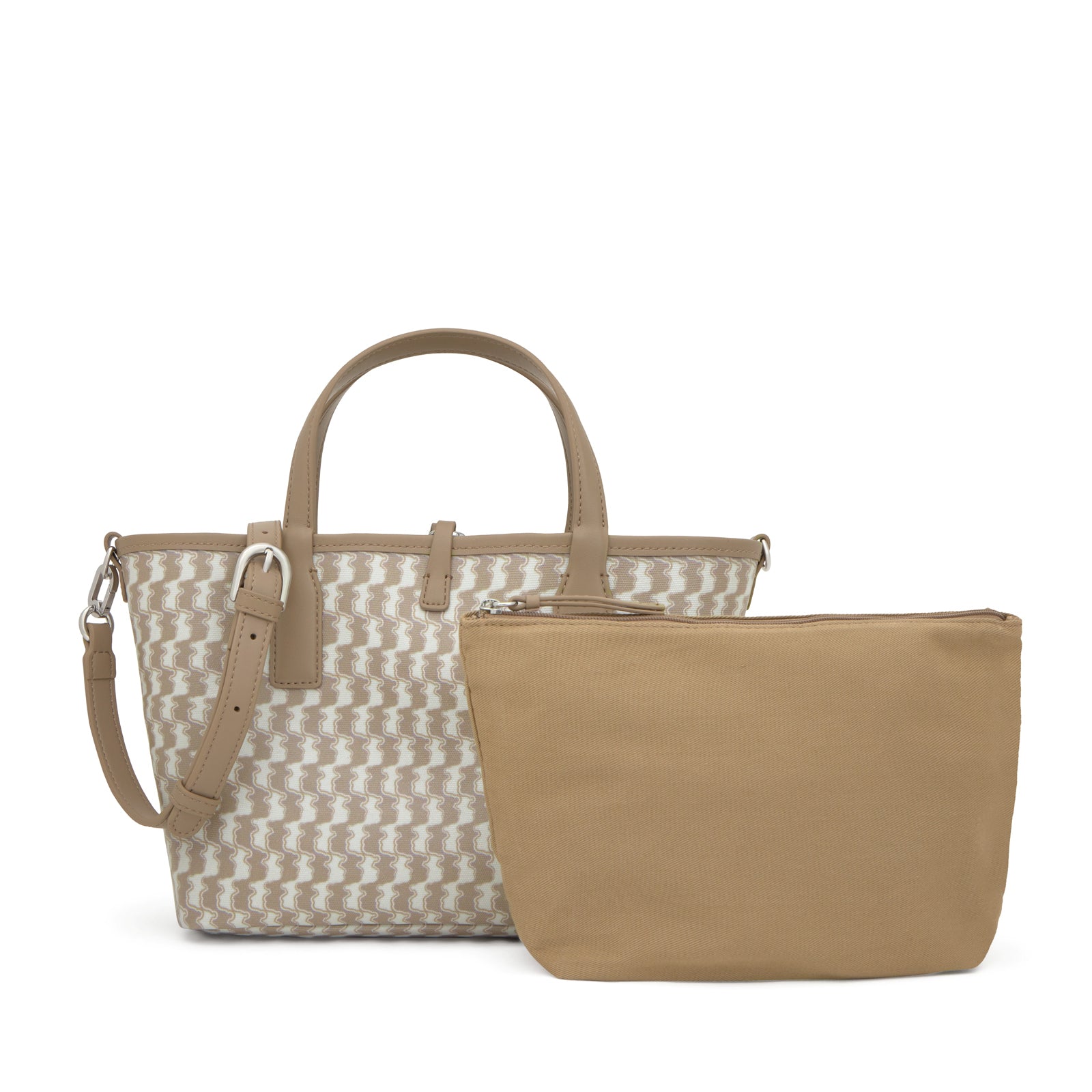 טואוס תיק יד Manifesto Double Way בצבע בז'