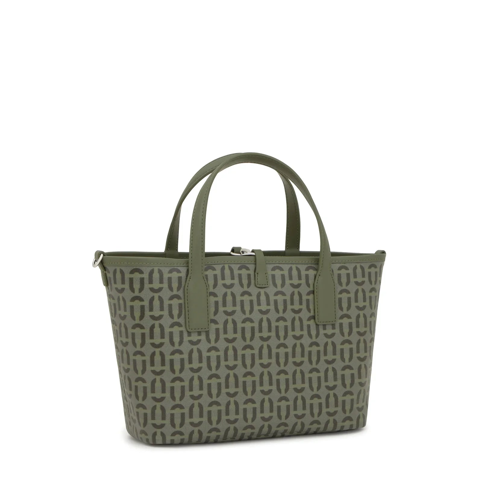 תיק יד ירוק מעוצב עם דוגמה גרפית, קולקציית מותגים מובילים CHOZEN