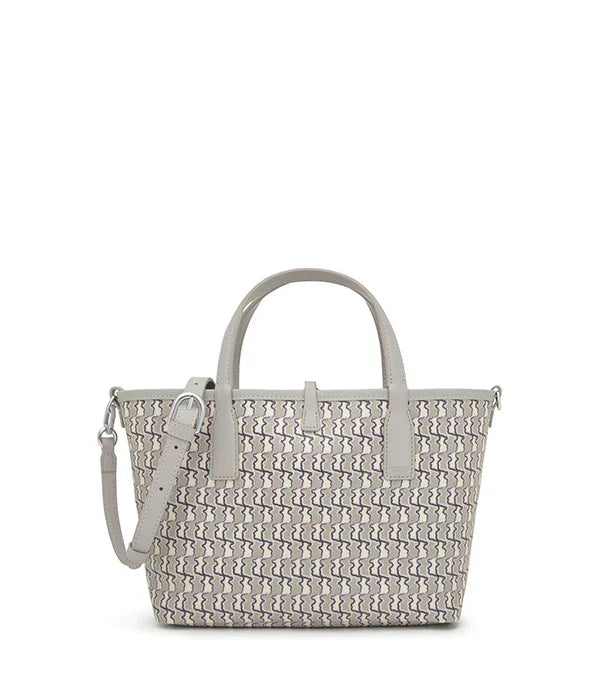 תיק יד אופנתי בצבע בז' עם רצועה מתכווננת ודוגמת זיגזג, מוצר ייבוא רשמי מבית CHOZEN