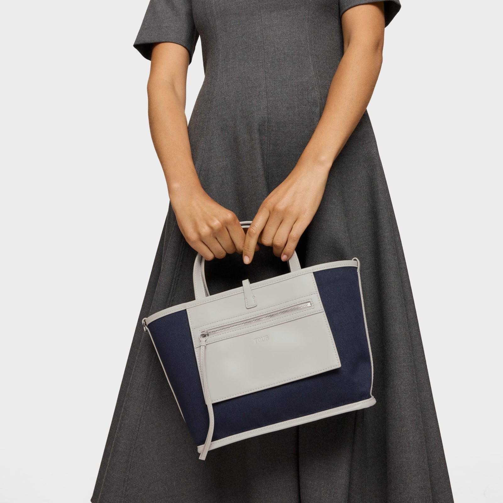 טואוס תיק יד Manifesto Double Way בצבע אפור