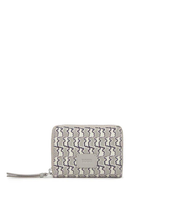 ארנק מעוצב בצבע בז' עם דוגמת גלים, מוצר יוקרה ממותג CHOZEN