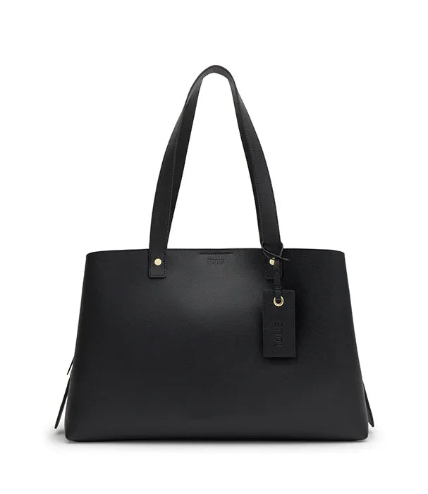 תיק יד שחור יוקרתי עם שתי רצועות, עיצוב קלאסי, מותג מבית CHOZEN קבוצת אלפא