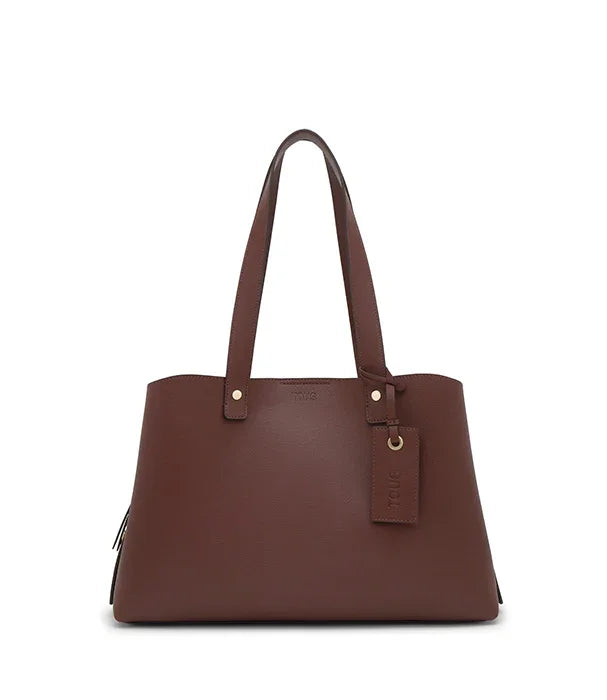 תיק יד חום לנשים בעיצוב קלאסי, מותג על מבית CHOZEN, ייבוא קבוצת אלפא