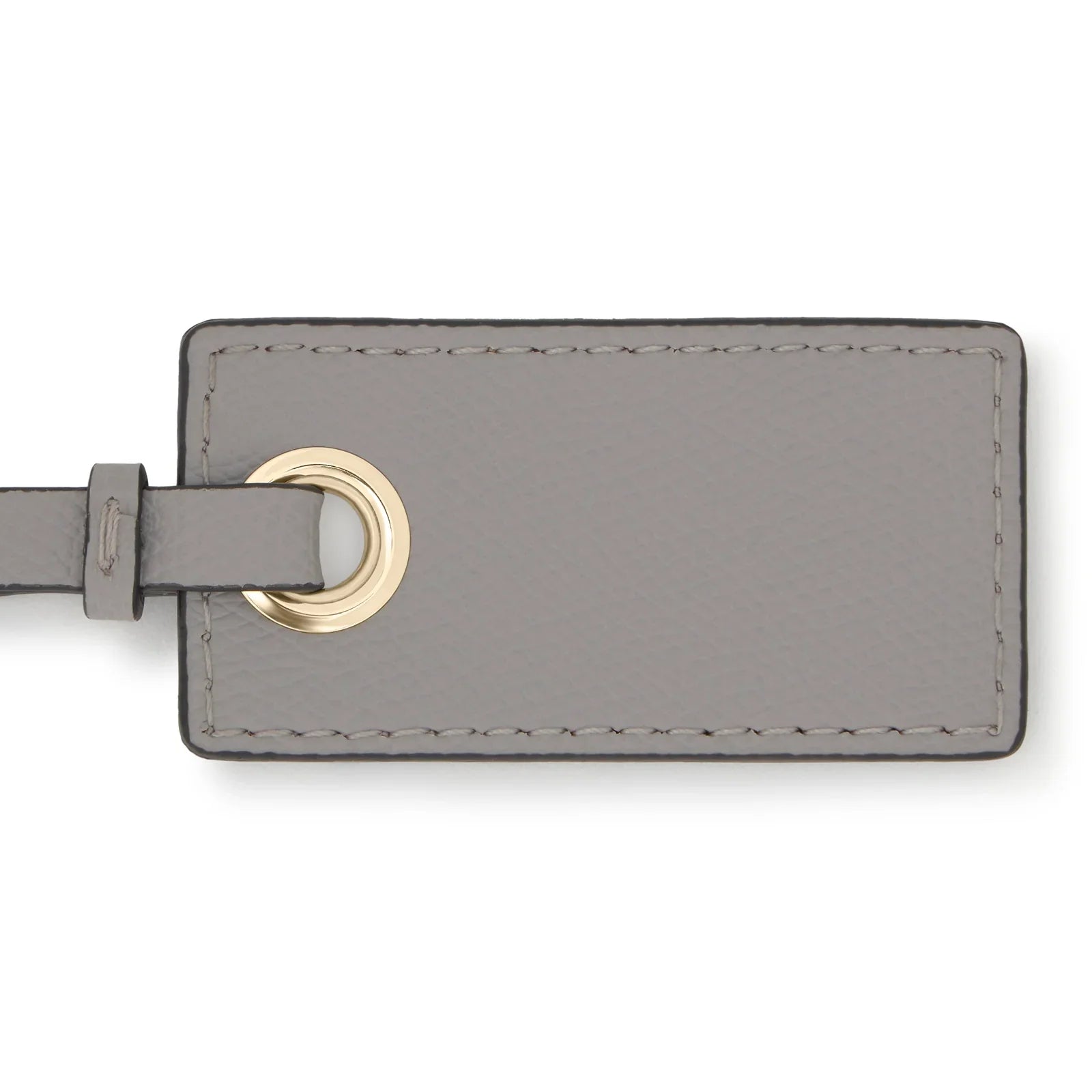 תג מזוודה אפור מעור עם תפרים וגימור מתכת יוקרתי, מוצר ייבוא רשמי CHOZEN