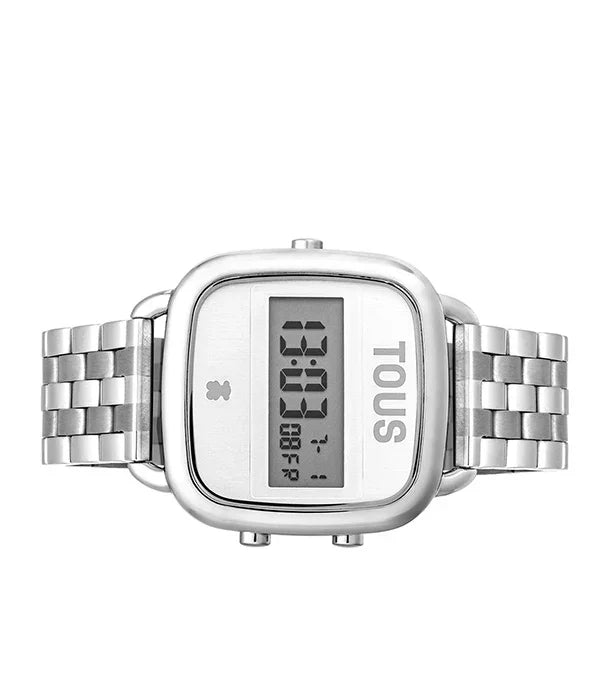 שעון יד דיגיטלי כסף TOUS לנשים, עיצוב מודרני יוקרתי מקבוצת אלפא