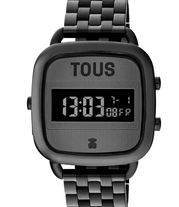 שעון יד דיגיטלי שחור TOUS עם רצועת מתכת, מבית היבואן הרשמי קבוצת אלפא