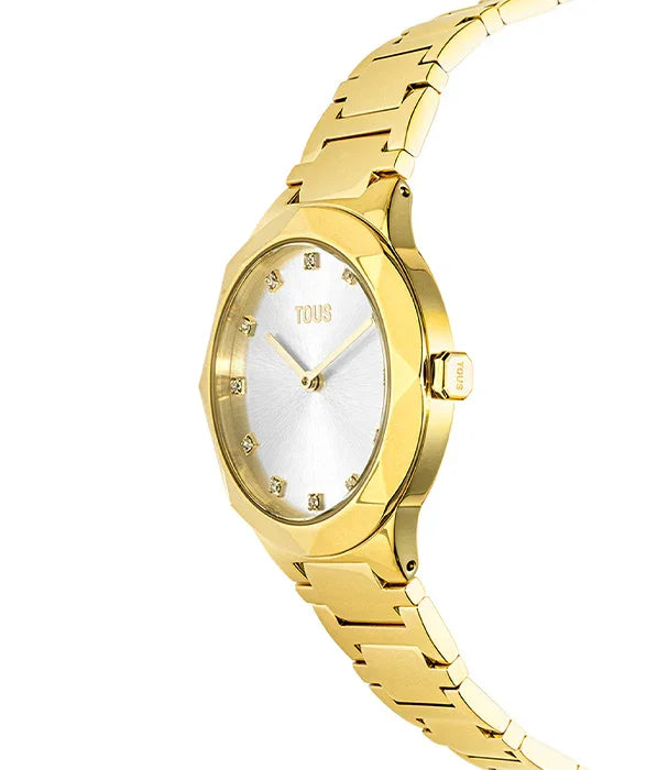 שעון יד זהב מעוצב TOUS לאישה, קלאסי ויוקרתי, מוצג ב-CHOZEN יבואן רשמי