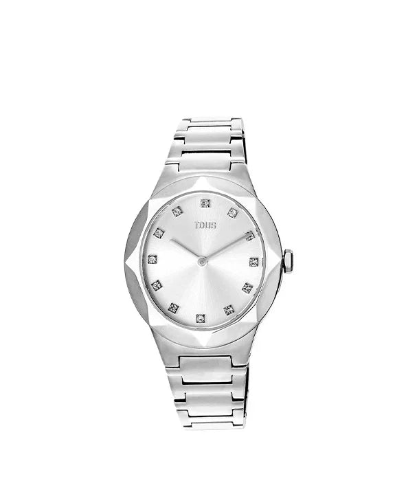 שעון יד כסוף יוקרתי לנשים מבית TOUS, רצועת מתכת עיצוב מודרני, קבוצת אלפא, CHOZEN