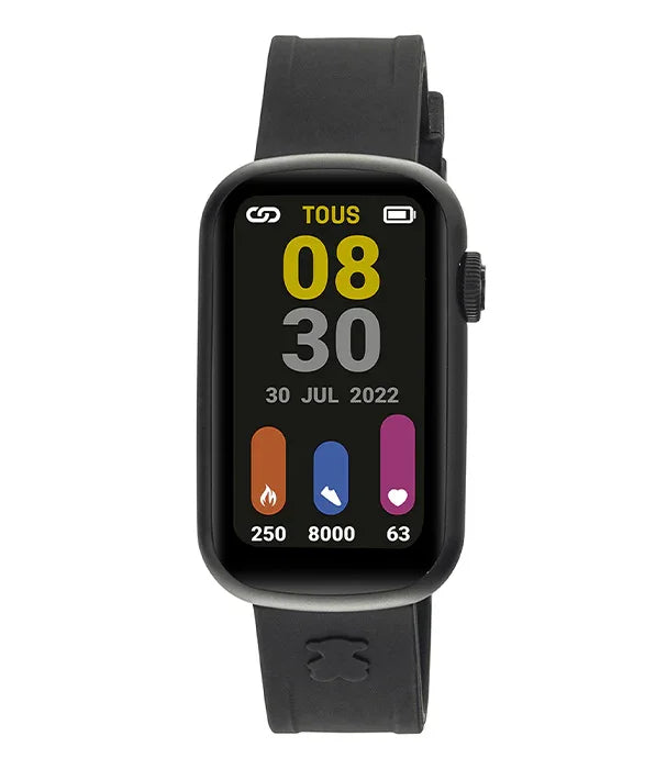 שעון חכם שחור בעיצוב מודרני לתצוגה דיגיטלית, מבית CHOZEN, עם רצועת סיליקון ומדדי כושר