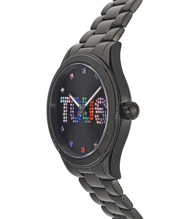 שעון יד יוקרתי בצבע שחור עם לוח צבעוני, דגם חדש באתר CHOZEN מבית קבוצת אלפא
