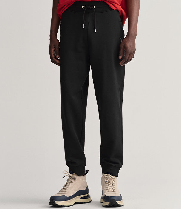 גאנט מכנסי טרנינג בשילוב לוגו לגברים