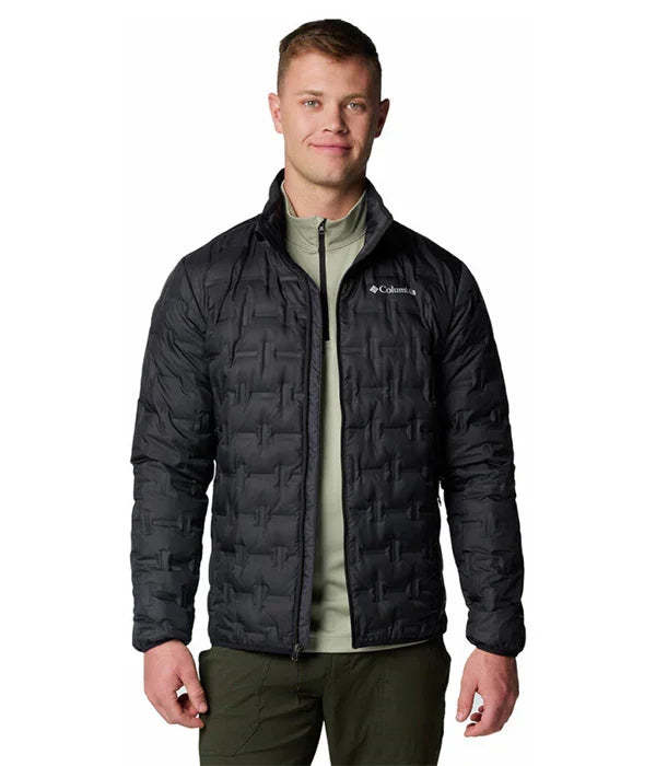 גבר לובש מעיל פוך שחור של קולומביה, ביגוד חורף איכותי לגברים CHOZEN