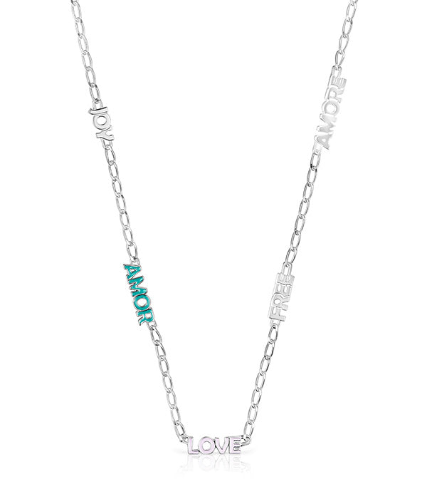 טואוס שרשרת Crossword מכסף