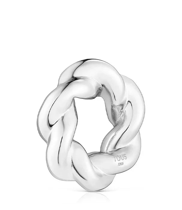 עגיל כסף עגול בעיצוב קשר מבית TOUS, תכשיטים יוקרתיים ב-CHOZEN קבוצת אלפא
