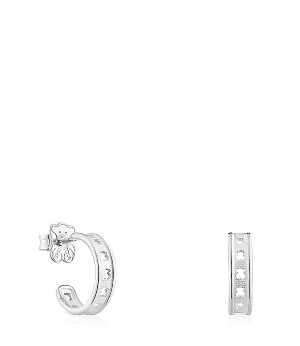 עגילי כסף בצורת חישוק עם דוגמת דובים, תכשיטים יוקרתיים CHOZEN