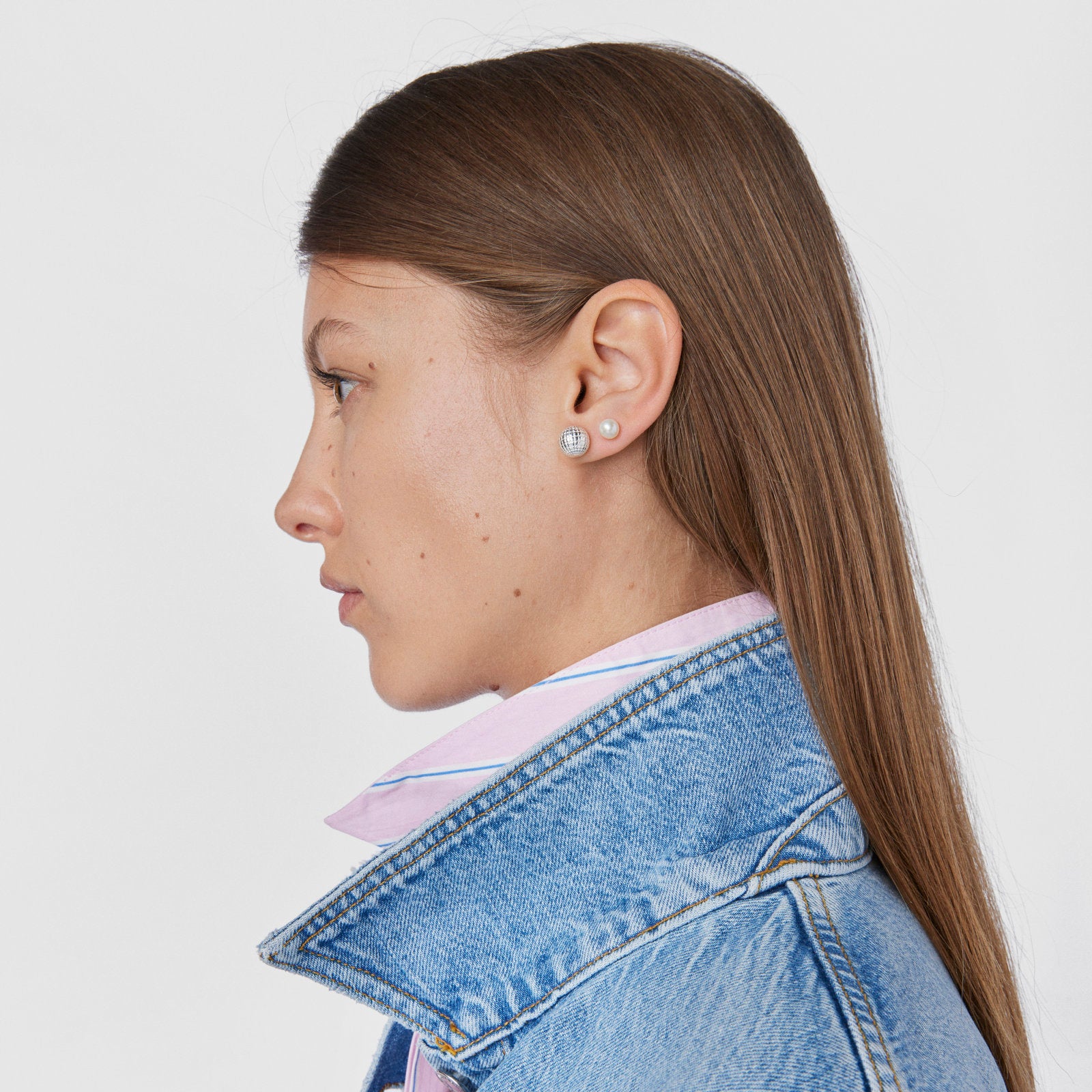 טואוס עגילים צמודים Beach מכסף