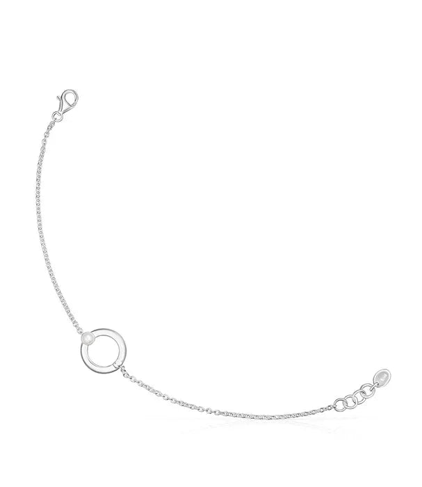 צמיד כסף עדין עם תליון עיגול, תכשיט יוקרתי מבית CHOZEN