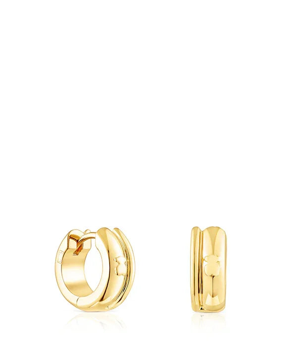 עגילי חישוק זהב אלגנטיים עם עיטור עדין, תכשיטים מעוצבים מבית CHOZEN