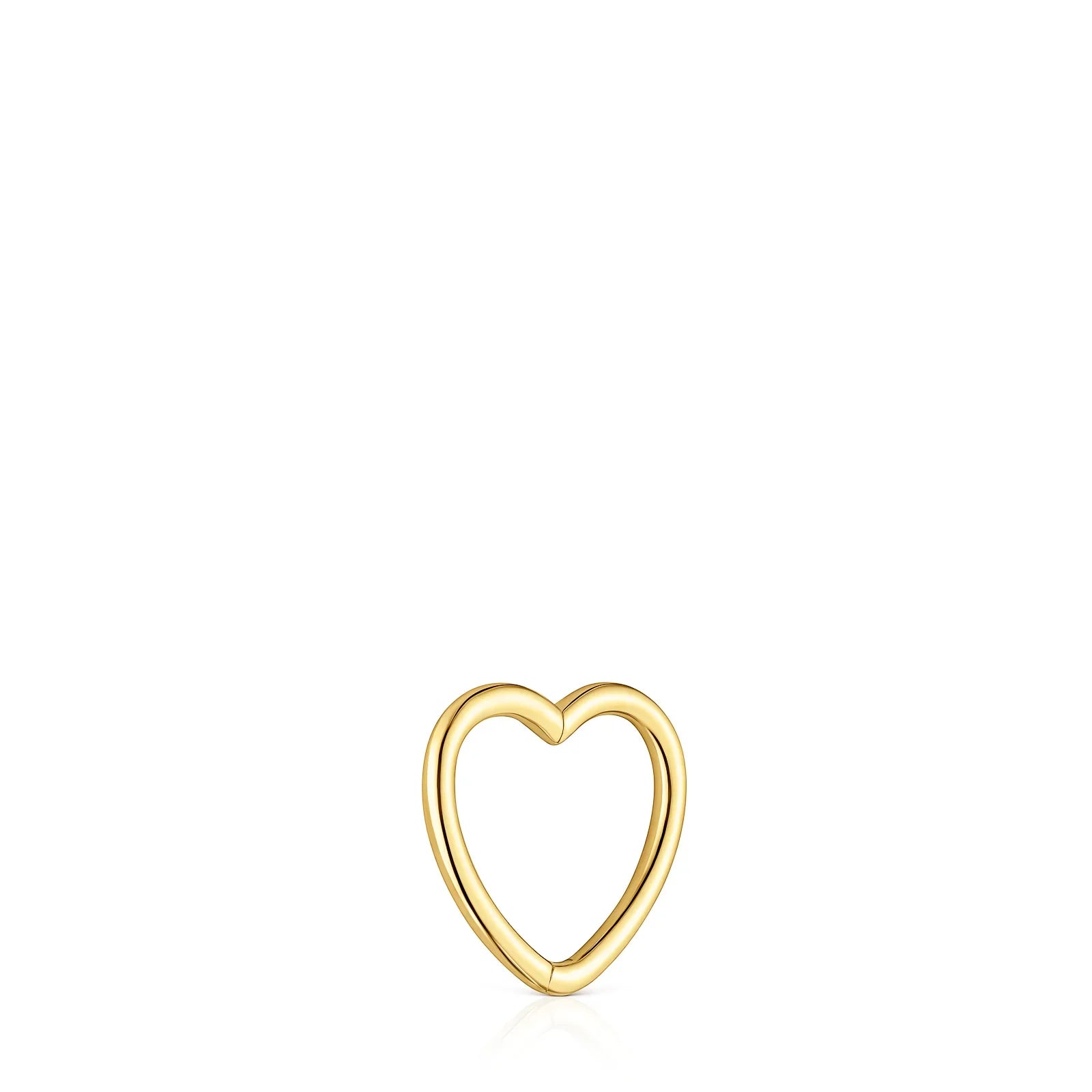 עגיל בצורת לב מזהב צהוב, תכשיט אופנתי מבית CHOZEN