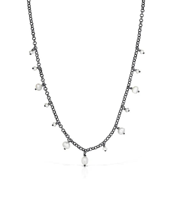 שרשרת כסף עם תליוני פנינה, עיצוב אלגנטי מבית CHOZEN, קבוצת אלפא