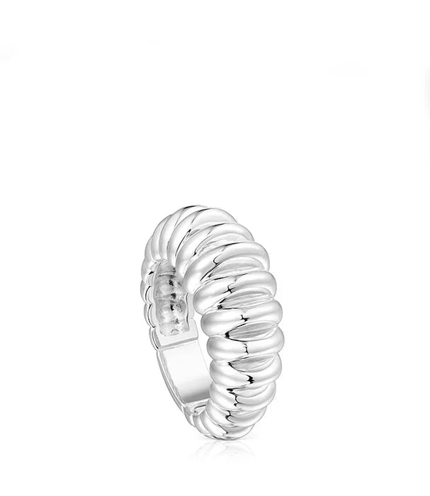 טבעת כסף יוקרתית בעיצוב מודרני מבריק, CHOZEN, מבית קבוצת אלפא