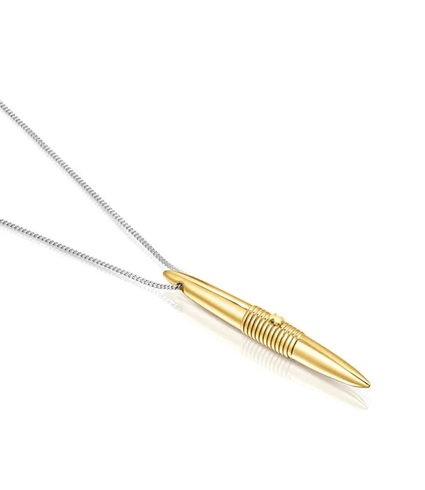 שרשרת כסף עם תליון זהב ייחודי מבית המותגים המובילים מבית קבוצת אלפא CHOZEN