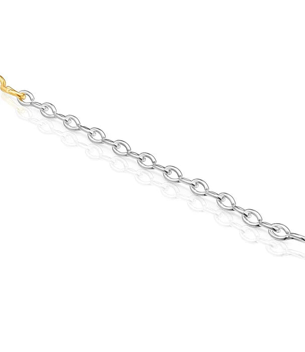 שרשרת כסף ועדין מבית CHOZEN עם חוליה בצבע זהב, תכשיטי אופנה מובילים