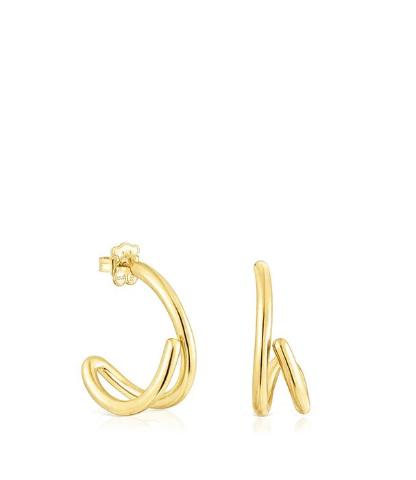 עגילי חישוק זהב בעיצוב מודרני, תכשיטים יוקרתיים מבית CHOZEN