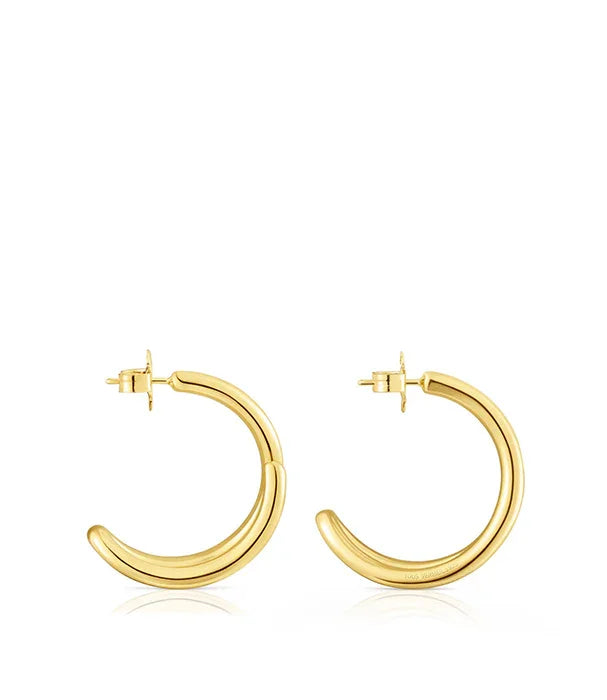 עגילי חישוק זהב קלאסיים מבית CHOZEN, תכשיטים יוקרתיים ואופנתיים