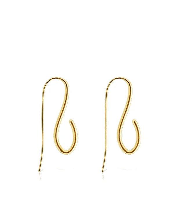 עגילי חישוק מזהב בעיצוב מודרני מינימליסטי מבית המותגים CHOZEN