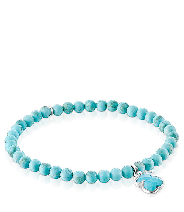 טואוס צמיד אייקון קולור כסף עם מגנסייט צבוע - CHOZEN