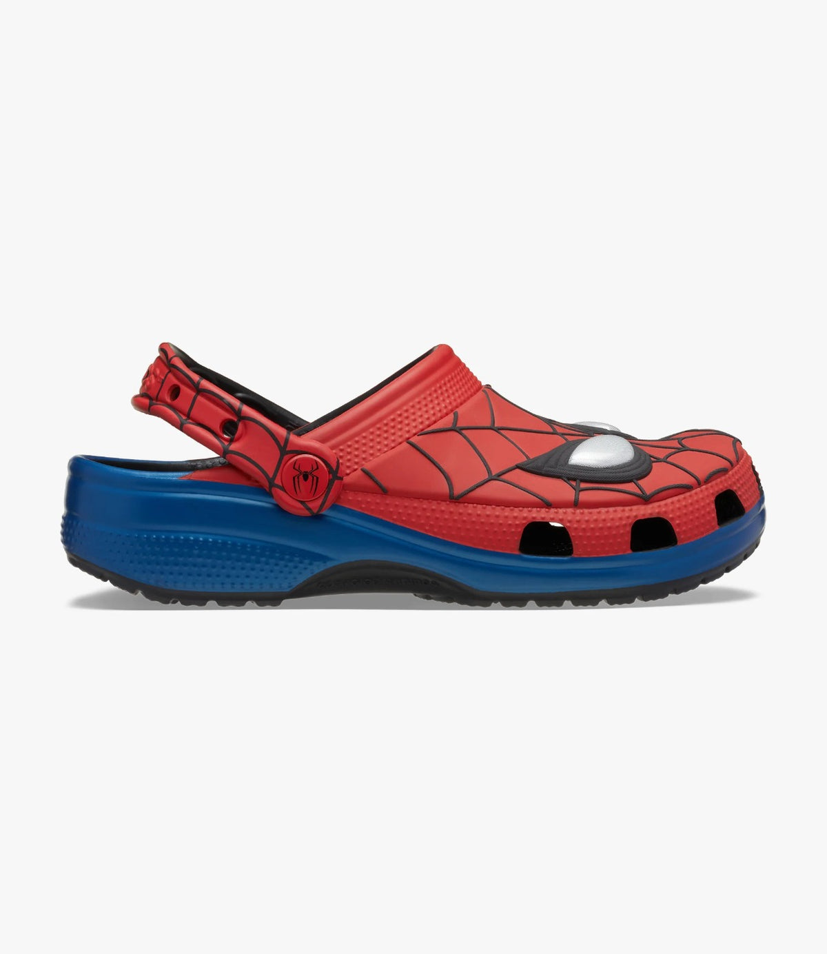 כפכף Spider-Man Classic Clog בצילום צד המציג את הסוליה הכחולה - CHOZEN