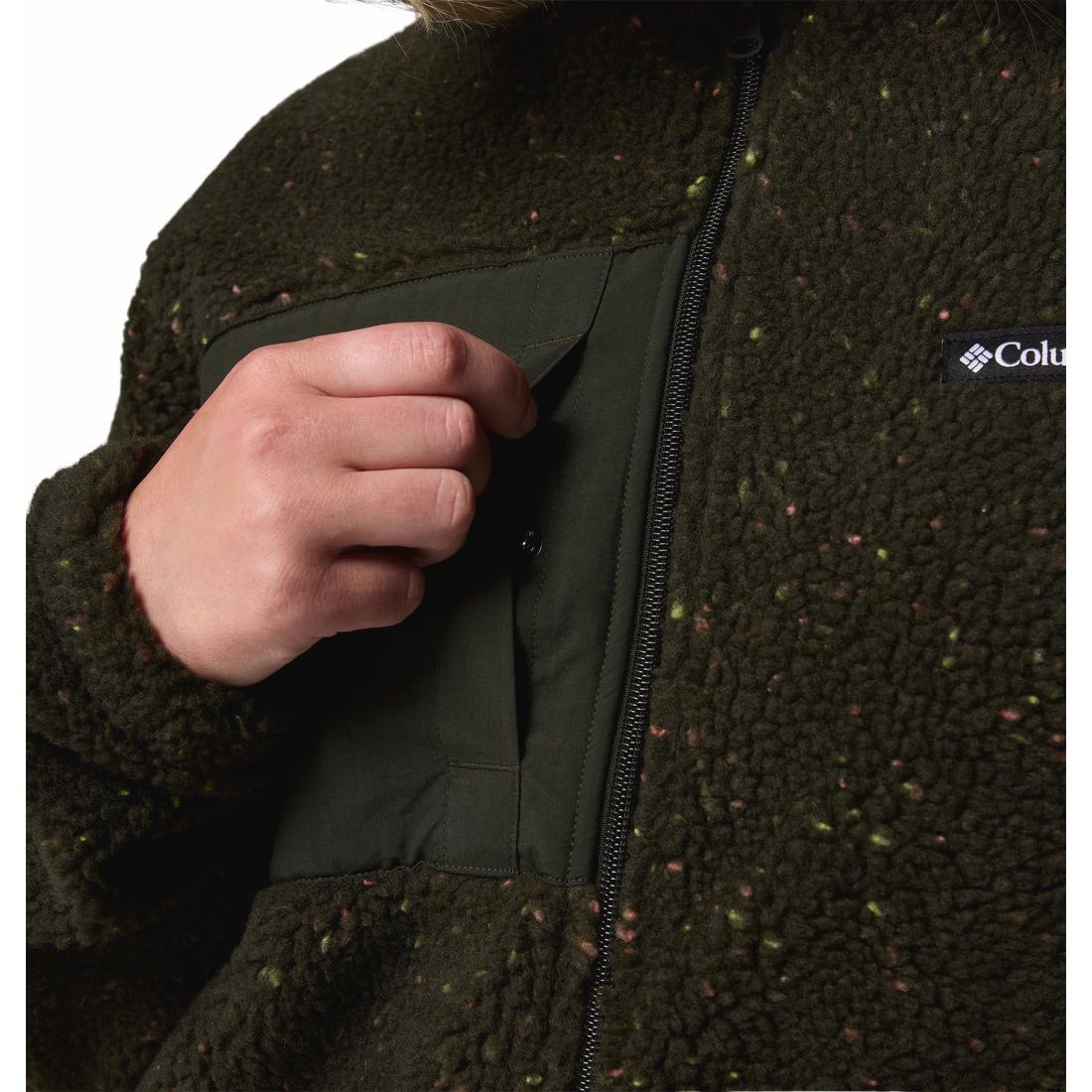 ג'קט פליס ירוק של Columbia עם כיס חזה נפתח, מבית היבואן הרשמי קבוצת אלפא