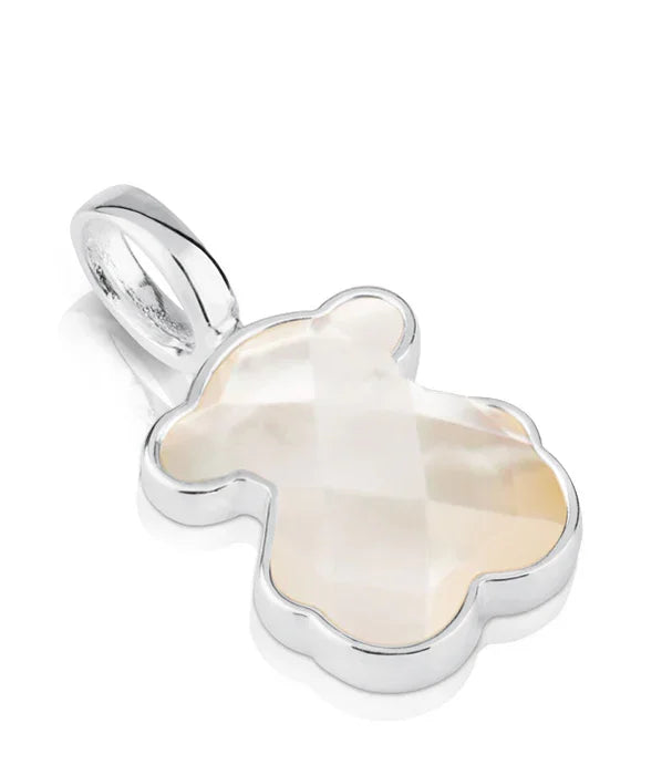 תליון דובי כסף עם פנינה לבנה, תכשיטי יוקרה בחנות CHOZEN