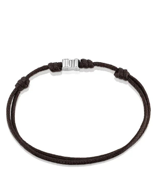 צמיד חוט כהה עם סוגר כסף יוקרתי, עיצוב מודרני מבית CHOZEN