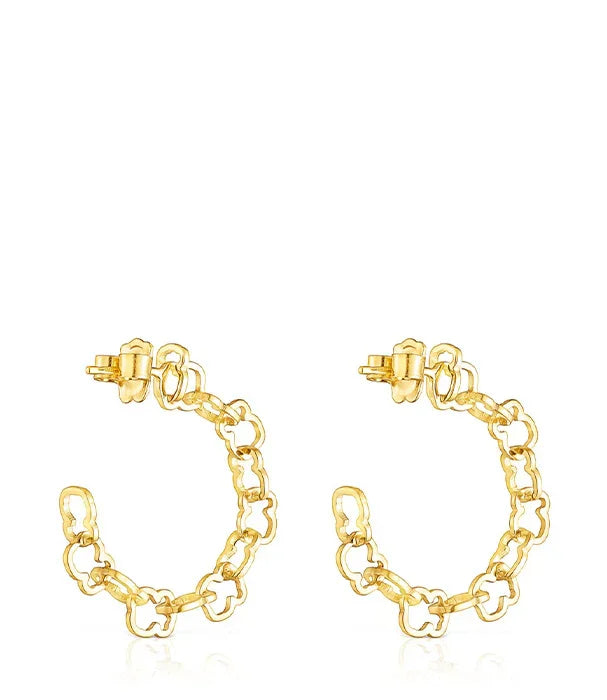 עגילי חישוק זהב מעוצבים בצורת חוליות, תכשיטים יוקרתיים מבית CHOZEN