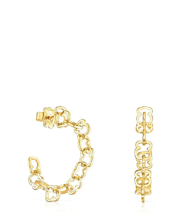 עגילי חישוק זהב בעיצוב חוליות ייחודי, תכשיטים יוקרתיים CHOZEN