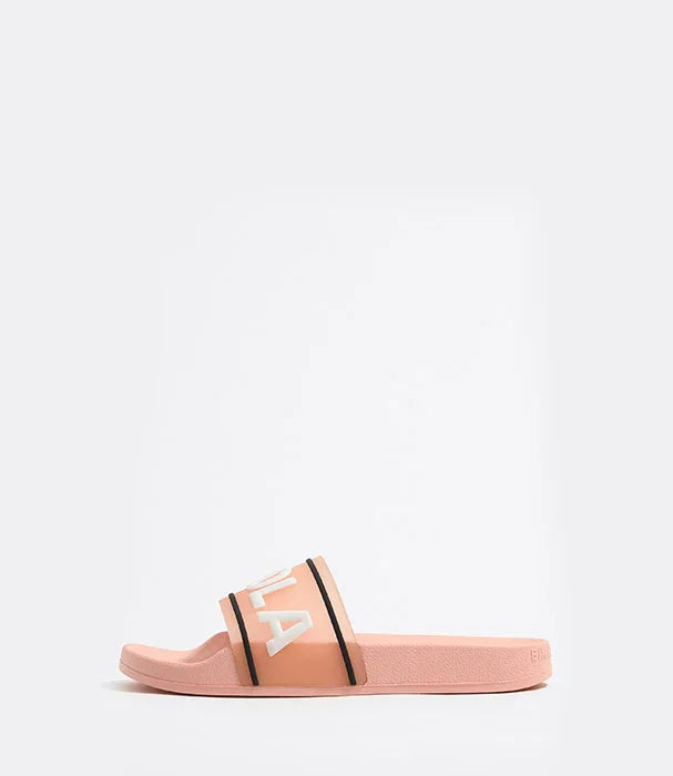 כפכף סליידס ורוד לנשים עם לוגו FILA, אופנה נעלי מותגים ב-CHOZEN