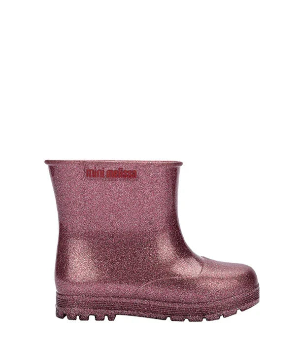 מגף גשם ילדים ורוד מנצנץ mini melissa לנשים ולילדות, מותג בינלאומי מבית CHOZEN