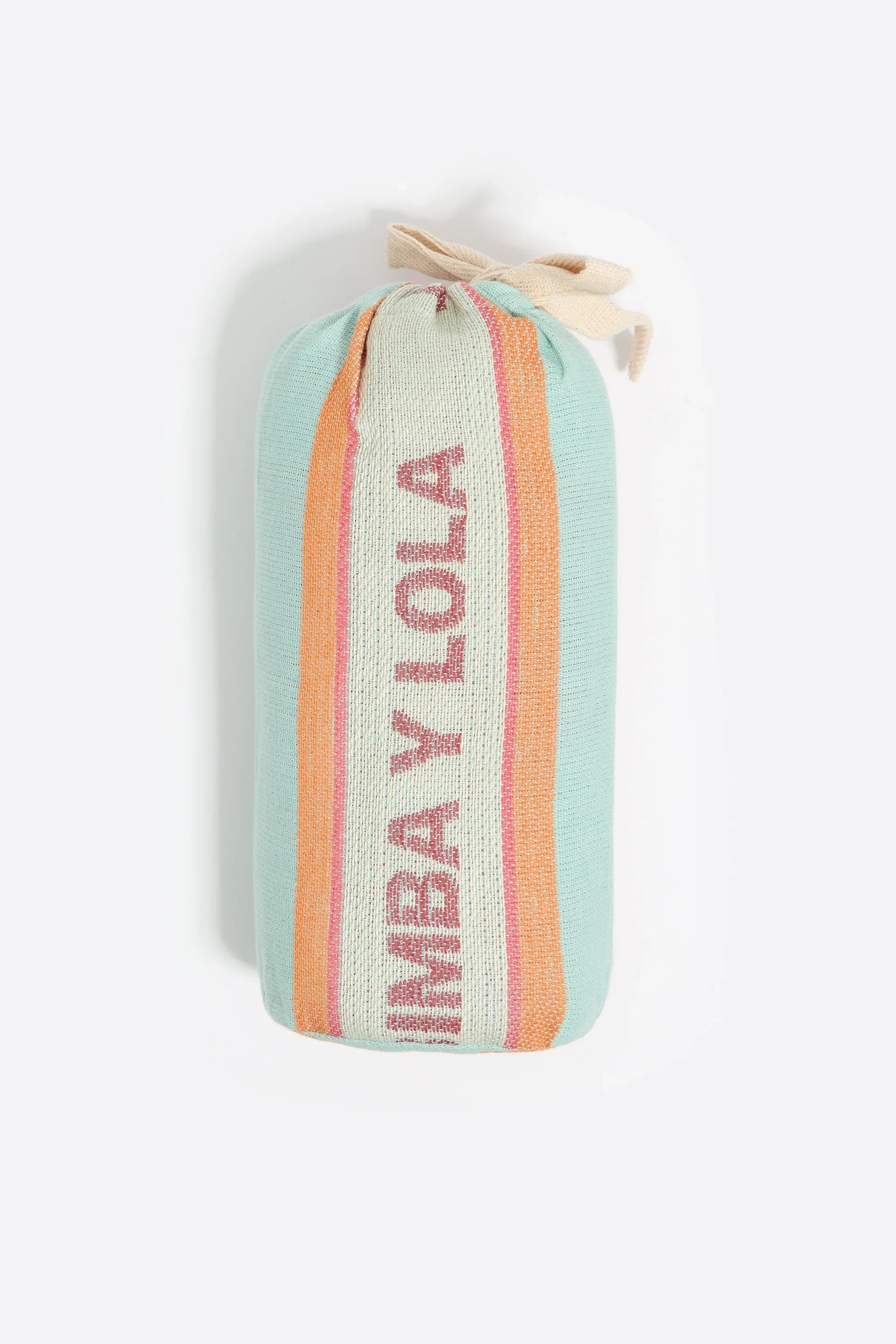 נרתיק בד מנטה עם פסים צבעוניים וכיתוב BIMBA Y LOLA, מוצר מעוצב מ-CHOZEN