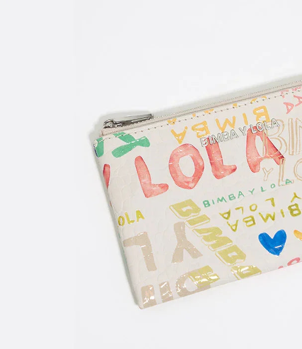 ארנק לבן צבעוני של BIMBA Y LOLA, דגם מעוצב, מבית CHOZEN קבוצת אלפא