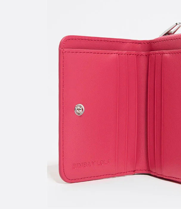 ארנק ורוד מבית BIMBA Y LOLA עם תאי כרטיסים, קבוצת אלפא, מוצרי פרימיום CHOZEN