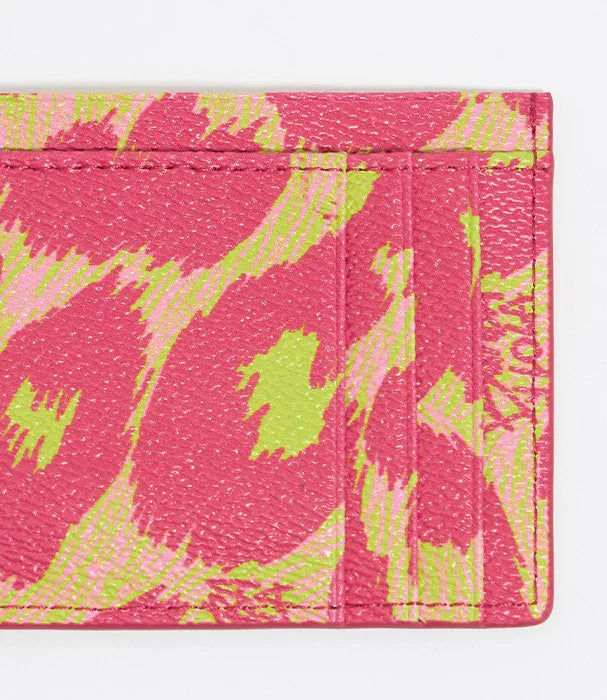 מחזיק כרטיסים מעוצב בצבע ורוד וצהוב, אביזר אופנתי מחנות CHOZEN