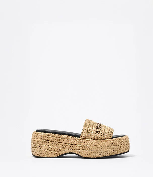 כפכף נשים פלטפורמה קש טבעי של CHOZEN, אופנה טרנדית, יבואן רשמי קבוצת אלפא