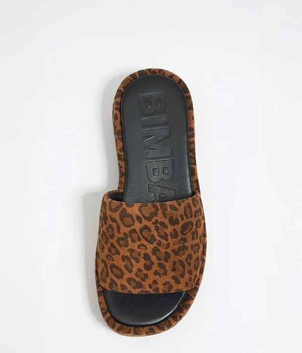 כפכף נשים עור דמוי מנומר של BIMBA, אופנה לנשים CHOZEN מותגים מובילים